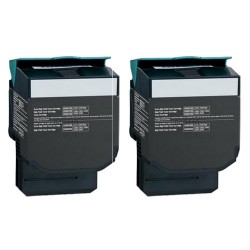 Toner équivalent à Lexmark 802H Pack de 2 Noir