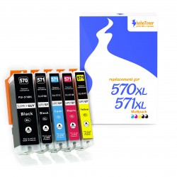 Cartouche d'encre équivalent à Canon Multipack PGI 570 PGBK / CLI 571 C / CLI 571 M / CLI 571 Y / CLI 571 BK Pack de 5