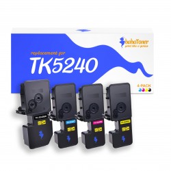 Toner équivalent à Kyocera Multipack TK5240 Pack de 4 Noir, Jaune, Cyan, Magenta