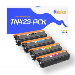 Toner équivalent à Brother Multipack TN423 Pack de 4 Noir, Jaune, Cyan, Magenta