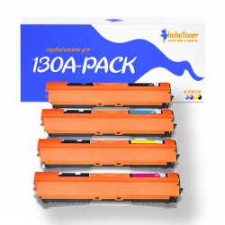 Pack de 4 toners compatibles 130A HP