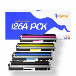 Pack de 4 toners compatibles 126A HP