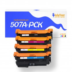 Toner équivalent à HP Multipack 507A Pack de 4 Noir, Jaune, Cyan, Magenta