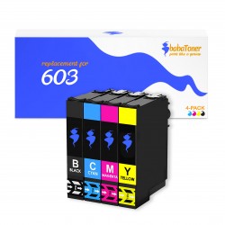 Pack de 4 cartouches imprimantes compatibles Epson 603 Noir, Jaune, Cyan, Magenta