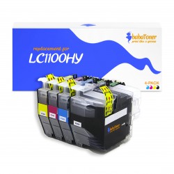 Cartouche d'encre équivalent à Brother Multipack LC1100HY Pack de 4 Noir, Jaune, Cyan, Magenta