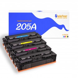 Toner équivalent à HP Multipack 205A Pack de 4 Noir, Jaune, Cyan, Magenta