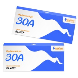 Toner équivalent à HP 30A Pack de 2 Noir