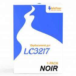 Cartouche d'encre équivalent à Brother LC3217BK Capacité standard Noir