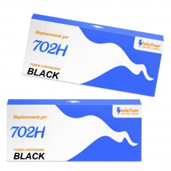 Toner équivalent à Lexmark 702HK Pack de 2 Noir