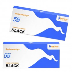 Toner équivalent à Canon 055BK Pack de 2 Noir - Avec puce