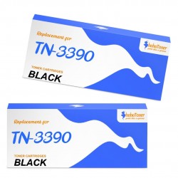 Toner équivalent à Brother TN-3390 2PK Pack de 2 Noir