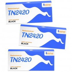 Pack de 3 toners Brother TN2420 compatible