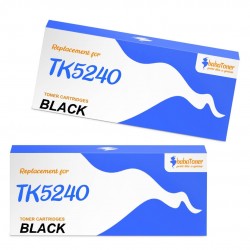 Toner équivalent à Kyocera TK5240K Pack de 2 Noir