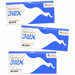 Toner équivalent à HP 312X Pack de 3 Noir