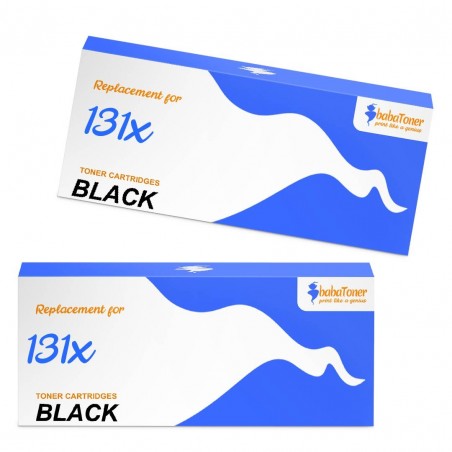 Toner équivalent à HP 131x Pack de 2 Noir