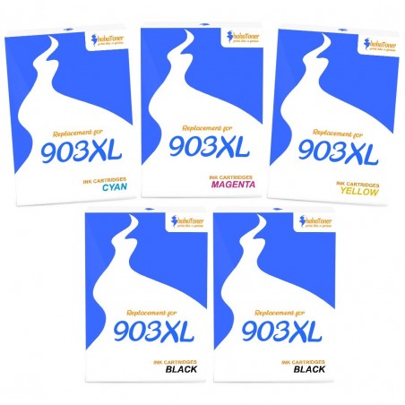 Pack de 5 HP 903XL cartouches d'encre compatibles