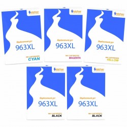 Pack de 5 HP 963XL cartouches d'encre compatibles