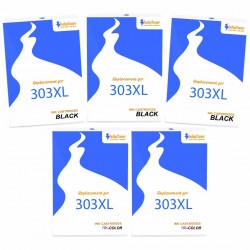 Pack de 5 HP 303XL cartouches d'encre compatibles