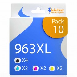 Pack de 10 HP 963XL cartouches d'encre compatibles