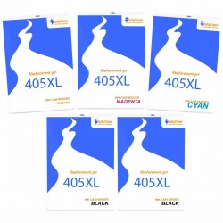 Pack de 5 cartouches compatibles 405XL Epson 2 noirs, 1 cyan, 1 magenta, 1 jaune