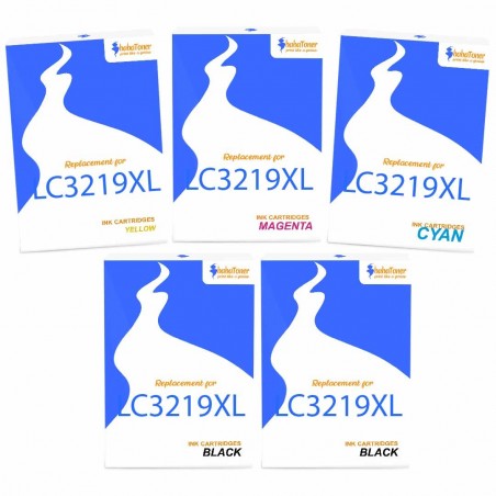 Pack de 5 Brother LC3219XL cartouches d'encre compatibles